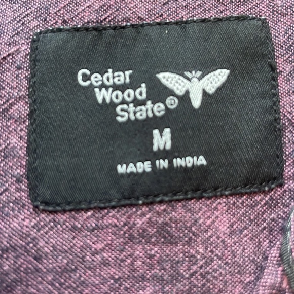 Cedar Wood State Burgundy Short Sleeve Shirt - Picture 2 of 6
